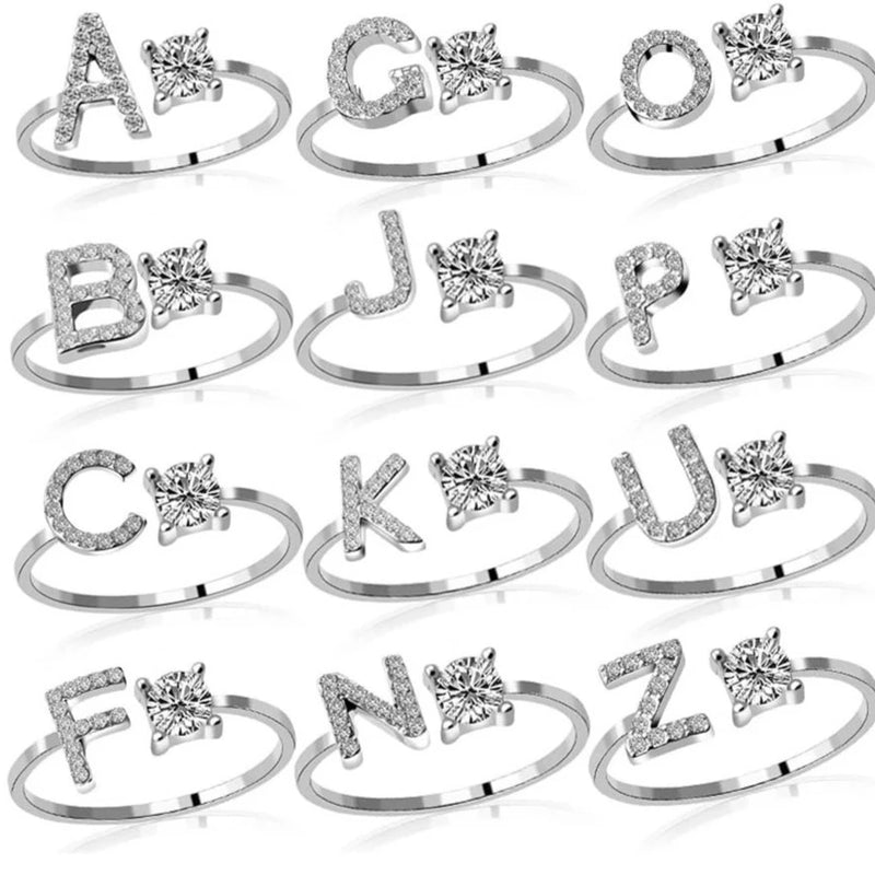 ALPHABET RING - SILVER